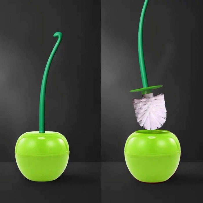 Long Handle Soft Fur Household Cherry Toilet Brush Creative Plastic Cleaning Brush Toilet Brush Set  Brush Cleaner